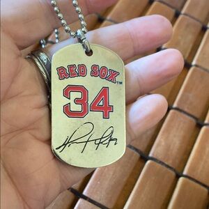 Red Sox David Ortiz 34 Dog Tag Necklace Photo Pendant